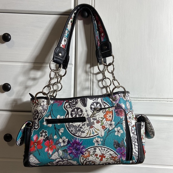 Concealed Carry Sugar Skull Purse - Picture 3 of 16
